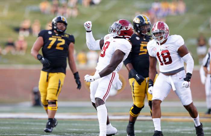 Christian Harris against Missouri, Sept. 26, 2020